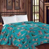 Thin Throw Blanket-Turquoise Rodeo