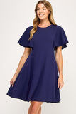Navy Swing Dress