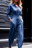 High-waisted Pleated Shirt Pants Set