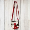 Red Cowhide Kids Crossbody Bag