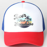 Beer and Sunshine 3 Tone Trucker Hat Mesh Back