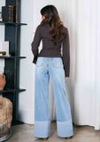 WIDE LEG - Rigid with Comfort Stretch