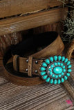 Light Blue Western Turquoise Decor Retro Wide Belt