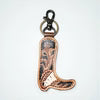 Tooled Leather Keychain