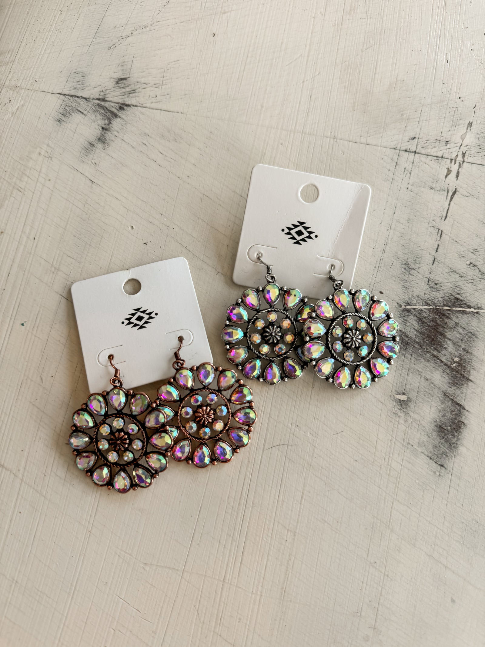 AB Rhinestone Earrings