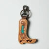 Tooled Leather Keychain