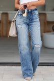 Light blue straight leg jean