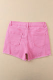 Pink denim shorts