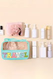 Travel Chenille Letter Clear Makeup Bag