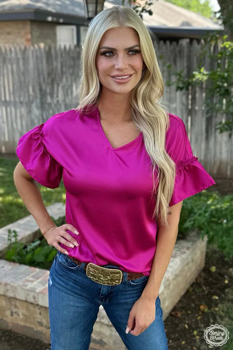 Downtown Darling Berry Top