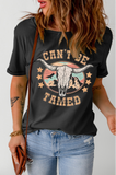 CAN'T BE TAMED Longhorn Graphic T Shirt