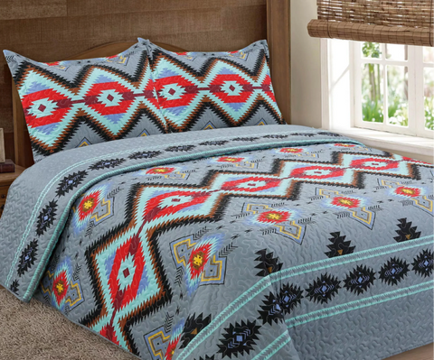 MINI TRAY TURQUOISE HALF COWHIDE & TOOLED FLOWER