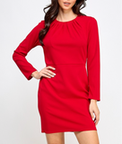 Red Pleated Dress