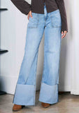 WIDE LEG - Rigid with Comfort Stretch