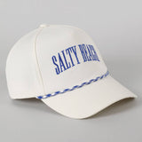 SALTY BEACH Lettering Embroidered Trucker Hat