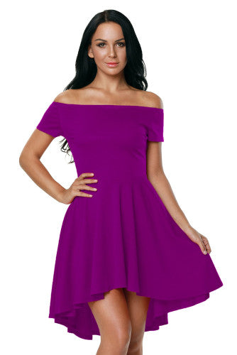 Rosy High-Low Dress